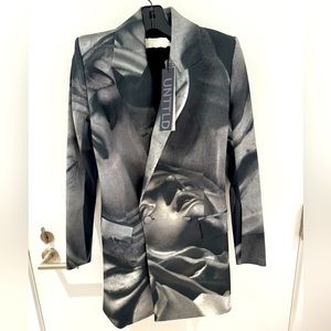 Unttld face print blazer, new with tags